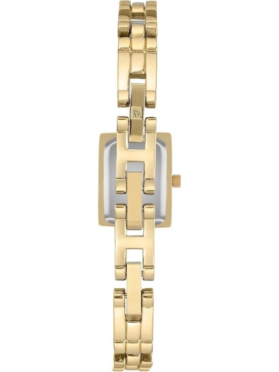 Anne Klein Women Gold Black Analog Japanese Quartz Fashion Bracelet Square Watch main image 5